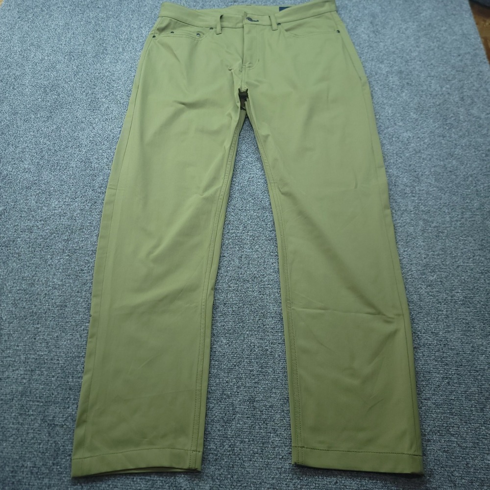 Woodies Mens Performance Chinos Olive Green 5-Pocket Straight Leg Pants 36x31